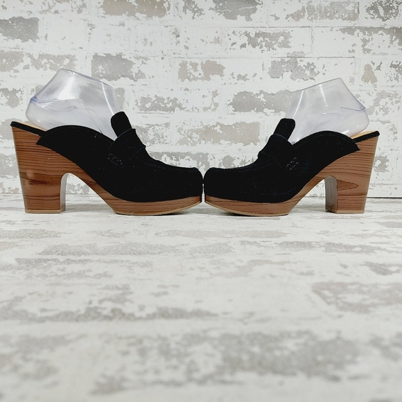 NEW Splendid Vina Black Suede Platform Loafer Clogs W1014 - Picture 7 of 13